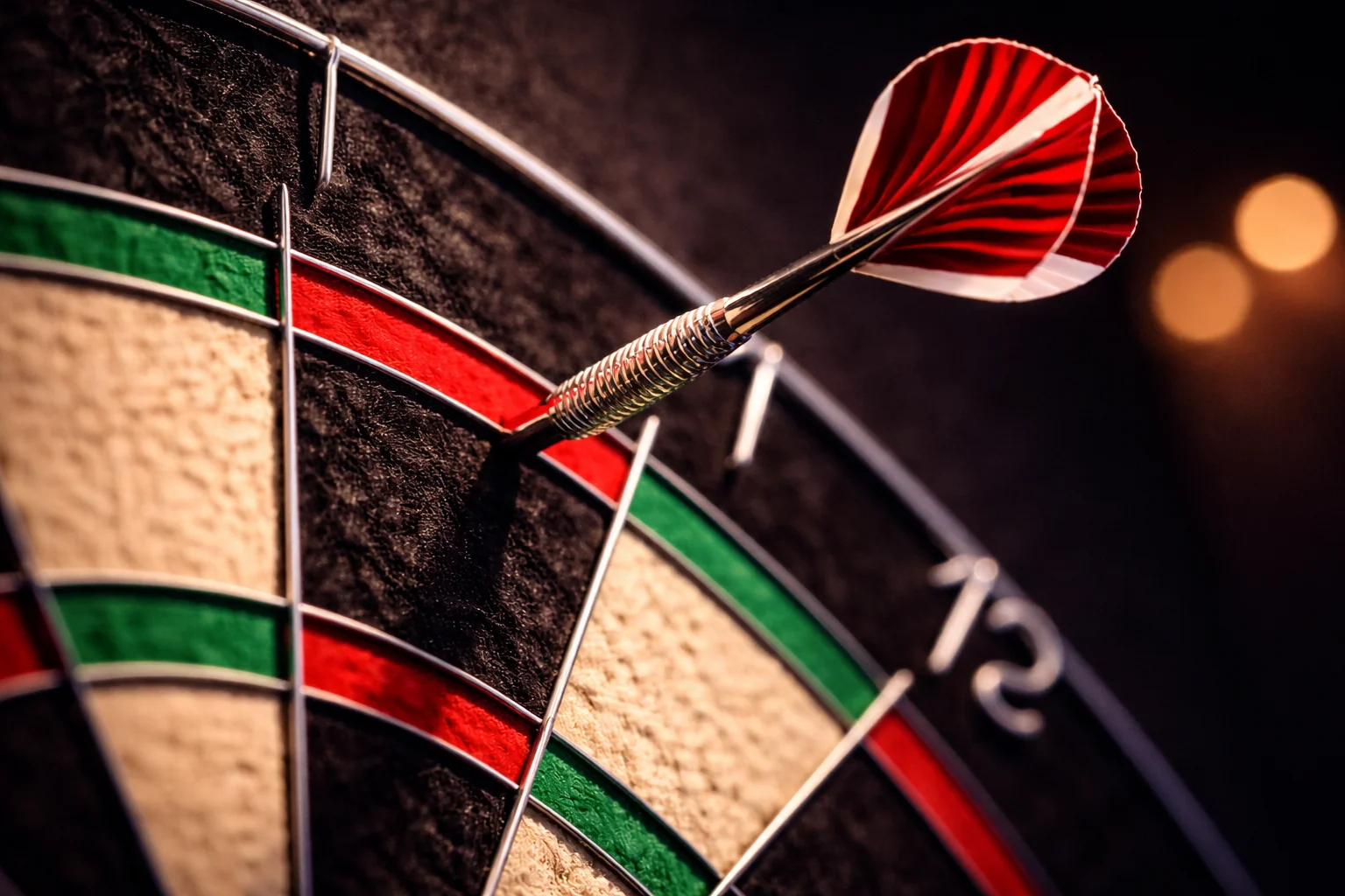 Darts Checkout mit Pfeil auf dem Double-Feld