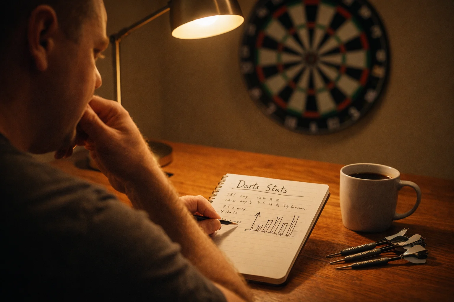 Dartscheibe mit strategischer Planung